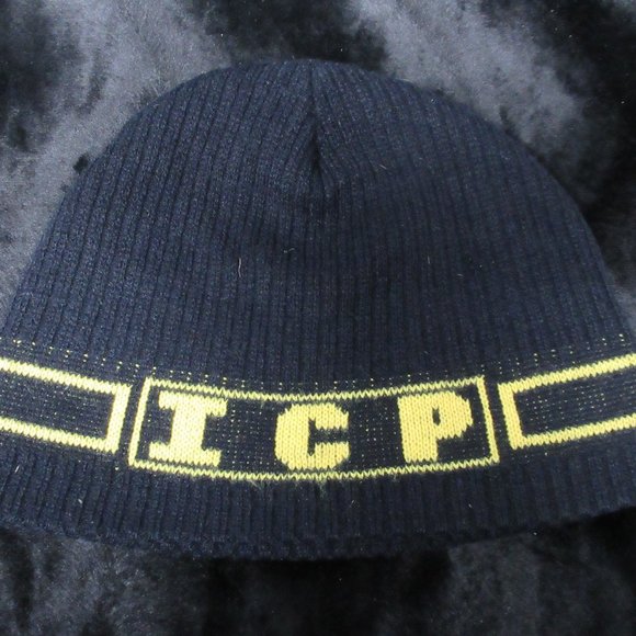 Psychopathic Records Insane Clown Posse ICP Knit Beanie Black and Yellow - Picture 1 of 4